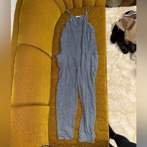 Sincerely Jules Blue Knit Lounge Jumpsuit Casual Athleisure XL